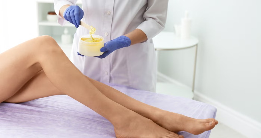Smooth legs after waxing treatment in Langford